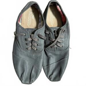 Toms Cordones Lace Up Canvas Sneaker Men’s Size 12 Gray Flannel Lined